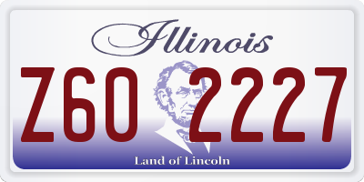 IL license plate Z602227