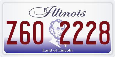 IL license plate Z602228