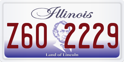 IL license plate Z602229