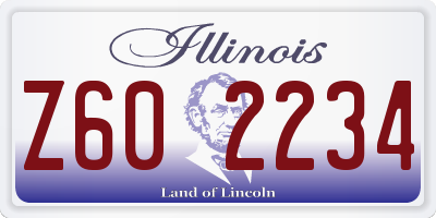 IL license plate Z602234