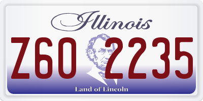 IL license plate Z602235