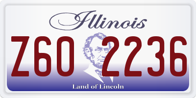 IL license plate Z602236