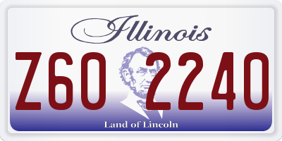 IL license plate Z602240