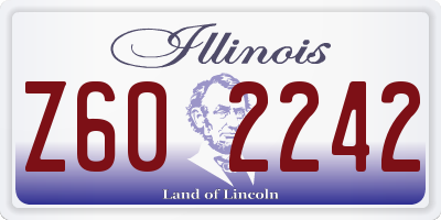 IL license plate Z602242