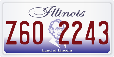IL license plate Z602243