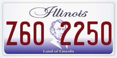 IL license plate Z602250