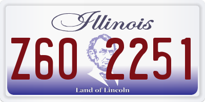 IL license plate Z602251