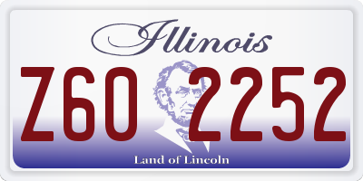IL license plate Z602252