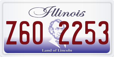 IL license plate Z602253