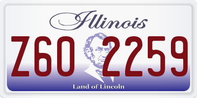 IL license plate Z602259