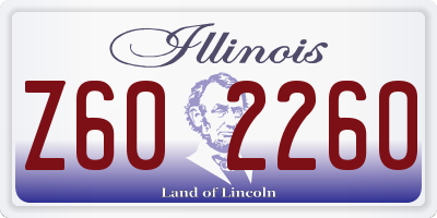 IL license plate Z602260