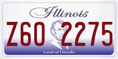 IL license plate Z602275