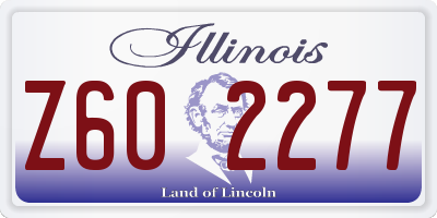 IL license plate Z602277