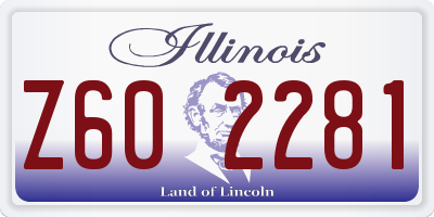 IL license plate Z602281