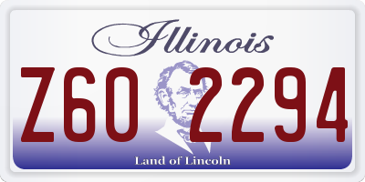 IL license plate Z602294