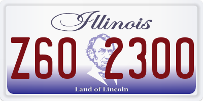 IL license plate Z602300