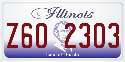 IL license plate Z602303