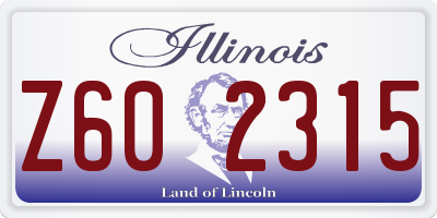 IL license plate Z602315