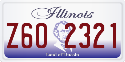 IL license plate Z602321