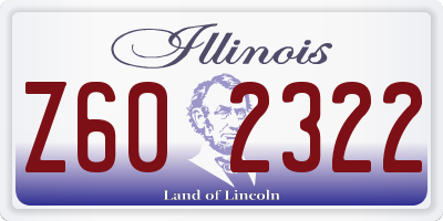 IL license plate Z602322