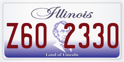 IL license plate Z602330