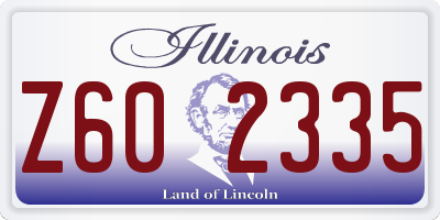 IL license plate Z602335