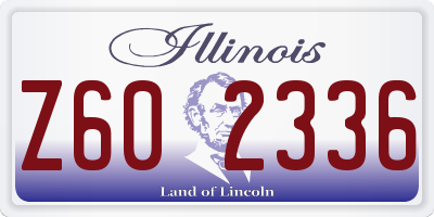 IL license plate Z602336