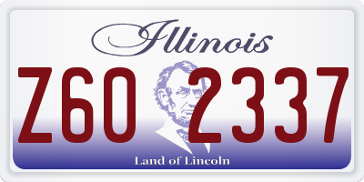 IL license plate Z602337