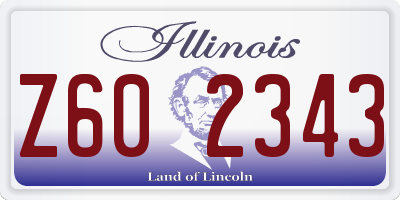 IL license plate Z602343