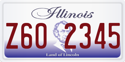 IL license plate Z602345