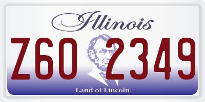 IL license plate Z602349