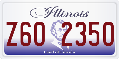 IL license plate Z602350