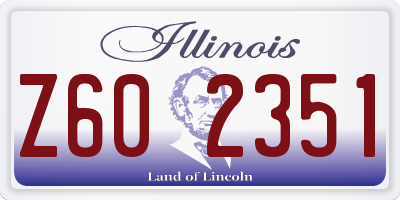 IL license plate Z602351