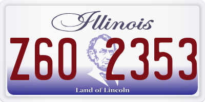 IL license plate Z602353