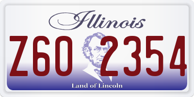 IL license plate Z602354