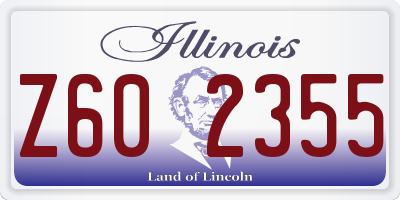 IL license plate Z602355