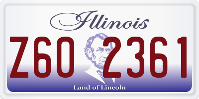 IL license plate Z602361
