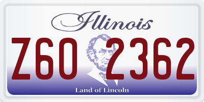 IL license plate Z602362