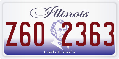 IL license plate Z602363