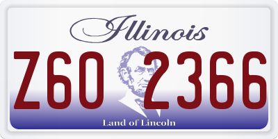 IL license plate Z602366