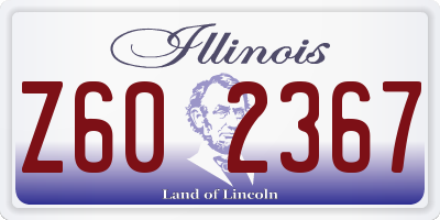 IL license plate Z602367