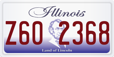 IL license plate Z602368