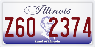 IL license plate Z602374