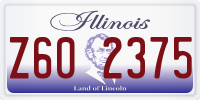 IL license plate Z602375