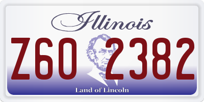 IL license plate Z602382