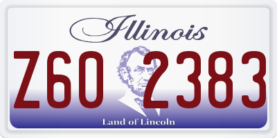 IL license plate Z602383
