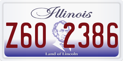IL license plate Z602386
