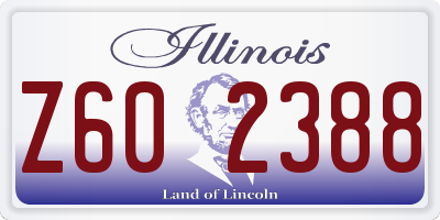 IL license plate Z602388