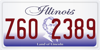 IL license plate Z602389