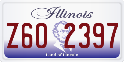 IL license plate Z602397